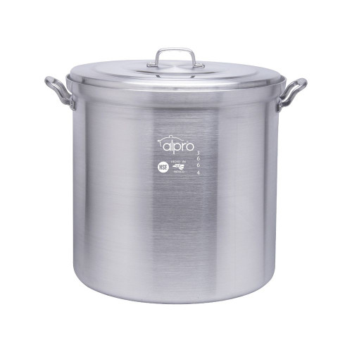 Olla vaporera de aluminio Alpro Silver Gourmet de 45cm con capacidad de 64 litros- 3664