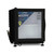 Refrigerador de mostrador Imbera negro con puerta de vidrio y capacidad de 0.9 pies - BVC-01