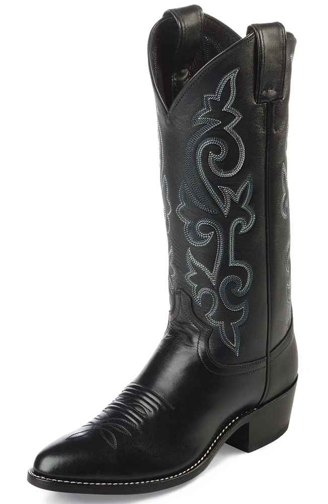Justin 1409 Men\'s Size 11.5 B Cowboy Boots Black Leather Western Justin Cowboy Boots Model 1409 Review - YouTube main image 4