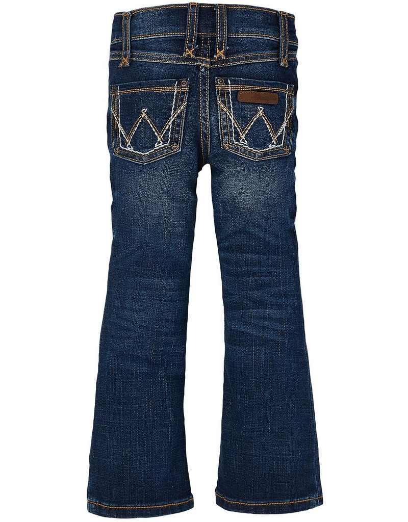 Girls Wrangler Jeans in MS Wash from Langston's - Boot Cut