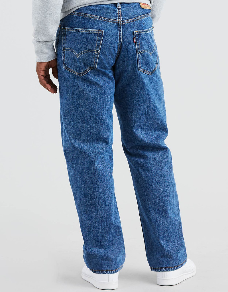 Levis Mens 550 Relaxed Mid Rise Relaxed Fit Tapered Leg Jeans Medium Stonewash Big And Tall 