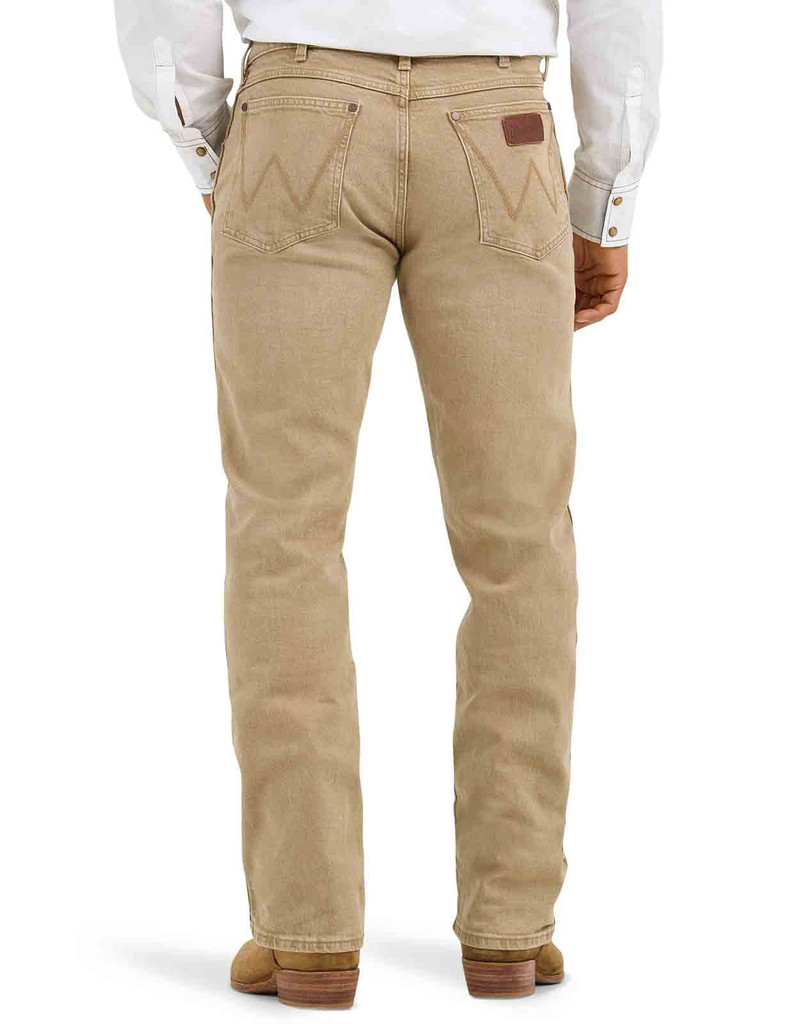 Wrangler Men's Retro Stretch Low Rise Slim Fit Straight Leg Jeans Saddle