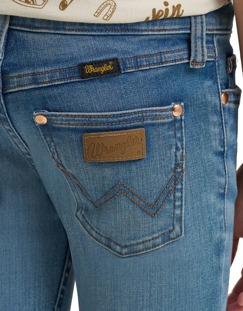 Wrangler Girls' Lainey Wilson Stretch Mid Rise Slim Fit Boot Cut Jeans ...