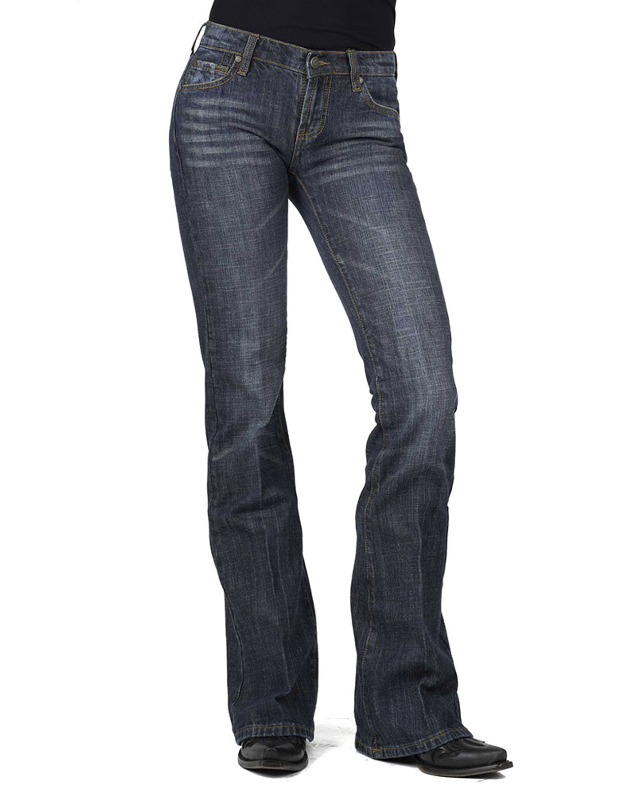Stetson Women's 816 Stretch Denim Classic Boot Cut Jeans - Dark Wash