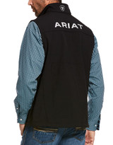 Ariat Men's Logo 2.0 Softshell Solid Zip Vest - Black