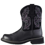 Ariat Women's Fatbaby Cowboy Boots - Black Deertan