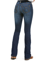 Ariat Women's R.E.A.L. Perfect Rise Boot Cut Rosa Stretch Mid Rise Slim Fit Boot Cut Jeans - Lita