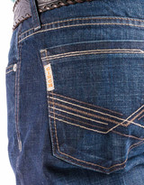 Cinch Men's Ian Stretch Mid Rise Slim Fit Boot Cut Jeans - Dark Stonewash