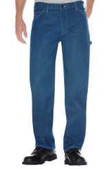 Dickies Men's Low Rise Relaxed Fit Straight Leg Carpenter Jeans - Stonewashed Indigo Blue