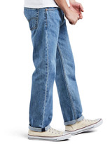 Levi's Men's 505 Regular Mid Rise Regular Fit Straight Leg Jeans - Light Stonewash