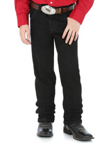 Wrangler Boys' 13 Original High Rise Regular Fit Boot Cut Jeans (Sizes 8-20) - Overdyed Black