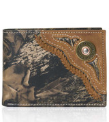 Nocona Mens Shotgun Shell Mossy Oak Bi-Fold Wallet