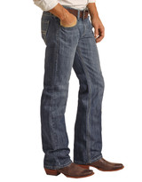 Rock & Roll Denim Men's Pistol Low Rise Regular Fit Straight Leg Jeans - Medium Vintage (Closeout)