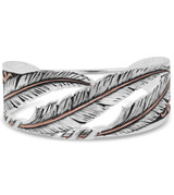 Montana Silversmiths Women's Wind Dancer Pierced Feather Cuff Bracelet - Silver