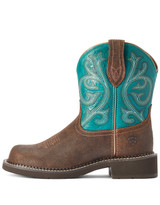 Ariat Women's Fatbaby Heritage 8" Round Toe Boots - Brown/Blue