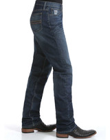 Cinch Men's Silver Label Performance Stretch Mid Rise Slim Fit Straight Leg Jeans - Dark Stonewash