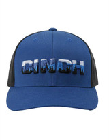 Cinch Men's Snapback Solid Logo Trucker Cap - Blue (Closeout)