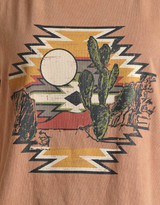 Rock & Roll Denim Women's Sleeveless Print Muscle Tank Top - Tan (Closeout)
