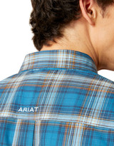 Ariat Men's Pro Series Long Sleeve Plaid Button Down Shirt - Rush of Blue