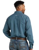 Ariat Men's Wrinkle Free Casual Series Classic Fit Long Sleeve Check Button Down Shirt - Teal
