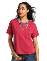 Ariat Women's Short Sleeve Print Tee Shirt - Red Bud