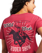 Ariat Women's Short Sleeve Print Tee Shirt - Red Bud