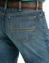Cinch Men's Silver Label Mid Rise Stretch Slim Fit Straight Leg Jeans - Medium Stonewash