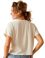 Ariat Women's Short Sleeve "Rodeo Bound" Print Tee Shirt - Cream
