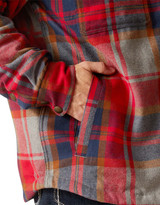 Ariat Men's Retro Flannel Plaid Snap Shirt Jacket - Grey