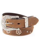 Ariat Women's 1 1/2" Embroidered Concho Belt - Brown