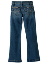 Cruel Girls' Violet Trouser Stretch Mid Rise Regular Fit Flare Leg Jeans (Sizes 4-6x) - Medium Stonewash (Closeout)