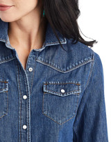 Ariat Women's Farriday Long Sleeve Denim Snap Shirt - Blue Light