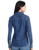 Ariat Women's Farriday Long Sleeve Denim Snap Shirt - Blue Light