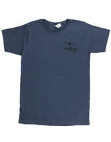 Langston's Short Sleeve "EST. 1913" Shield Logo Print Tee Shirt - Navy Blue/Black