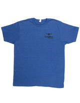 Langston's Short Sleeve "EST. 1913" Shield Logo Print Tee Shirt - Blue/Black (Closeout)