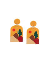 Silver Strike Women's Painted Desert Earrings - Gold