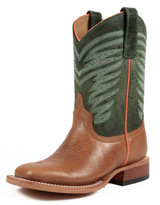 Anderson Bean Kids' 8" Square Toe Boots - Tan/Green