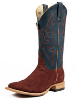 Horse Power Men's Top Hand Carpincho 13" Square Toe Boots - Rust/Blue