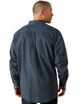 Ariat Men's Wrinkle Free Long Sleeve Plaid Button Down Shirt - Black/Blue
