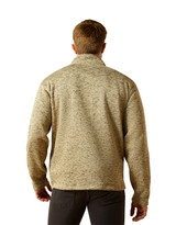 Ariat Men's Caldwell 1/4 Button Heather Pullover - Beige