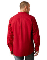 Ariat Men's Casual Series Long Sleeve Print Button Down Shirt - Red (Closeout)
