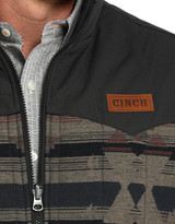 Cinch Men's Reversable Quilted Canvas Zip Vest - Rust/Black