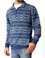 Kimes Ranch Men's Crupper 1/4 Zip Stripe Pullover - Indigo Blue