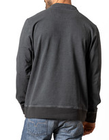 Kimes Ranch Men's Rowell 1/4 Zip Distress Dyed Pullover - Charcoal Grey