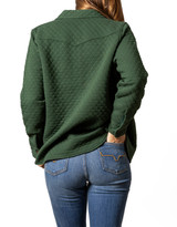 Kimes Ranch Women's Susie Quilted Solid Button Down Shirt Jacket - Green