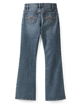 Cruel Girls' Lucy Stretch Mid Rise Slim Fit Boot Cut Jeans (Sizes 4-6x) - Medium Stonewash