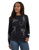 Wrangler Retro Women's Long Sleeve Print Sweatshirt - Black