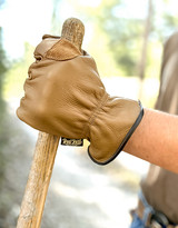 Red Dirt Day Worker Leather Work Gloves - Brown