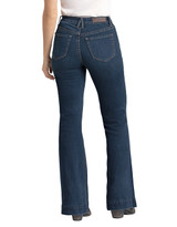 Rock & Roll Denim Women's Extra Stretch Trouser High Rise Slim Fit Flare Leg Jean - Dark Wash