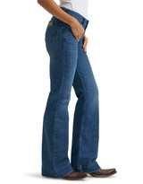 Wrangler Women's Mae Trouser Stretch Mid Rise Slim Fit Wide Leg Jean - Sophia